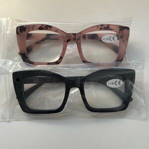 Brand New Reading Glasses +150: Black and Rose and Brown